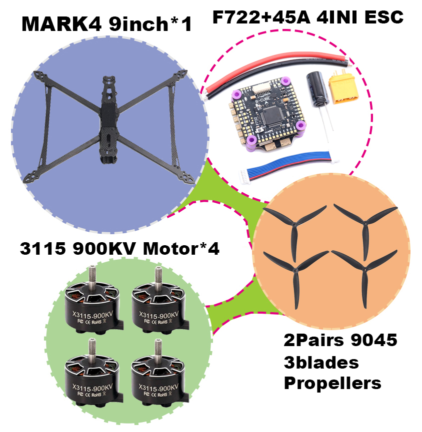 BCUBE MARK4 V2 8/9/10inch F722 - đánh giá và giá Foxeer Reaper Extreme 2.5W Vtx
